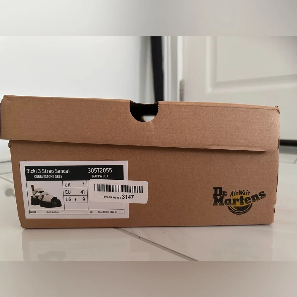 Dr. Martens Ricki 3-Strap Platform Sandals
Size: US 9 Color: Cobblestone Grey - Picture 9 of 11